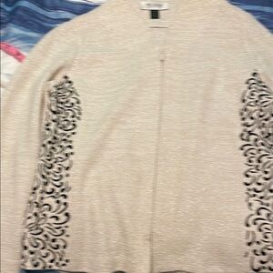 St. John Beige Jacket with Black Embroidery